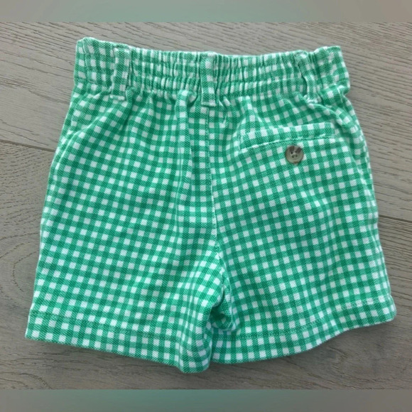 Ralph Lauren boys green gingham shorts size 3 months - Picture 2 of 3